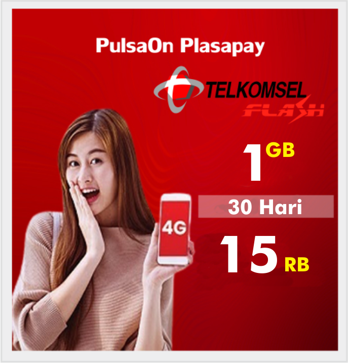 Produk Admin 1 PAKET DATA FLASH TELKOMSEL - FLASH 1GB 30Hr 13.000
