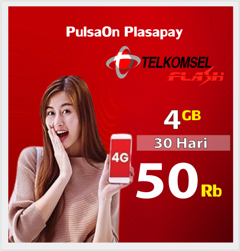 Produk Admin 1 PAKET DATA FLASH TELKOMSEL - FLASH 4GB 30Hr 50.000